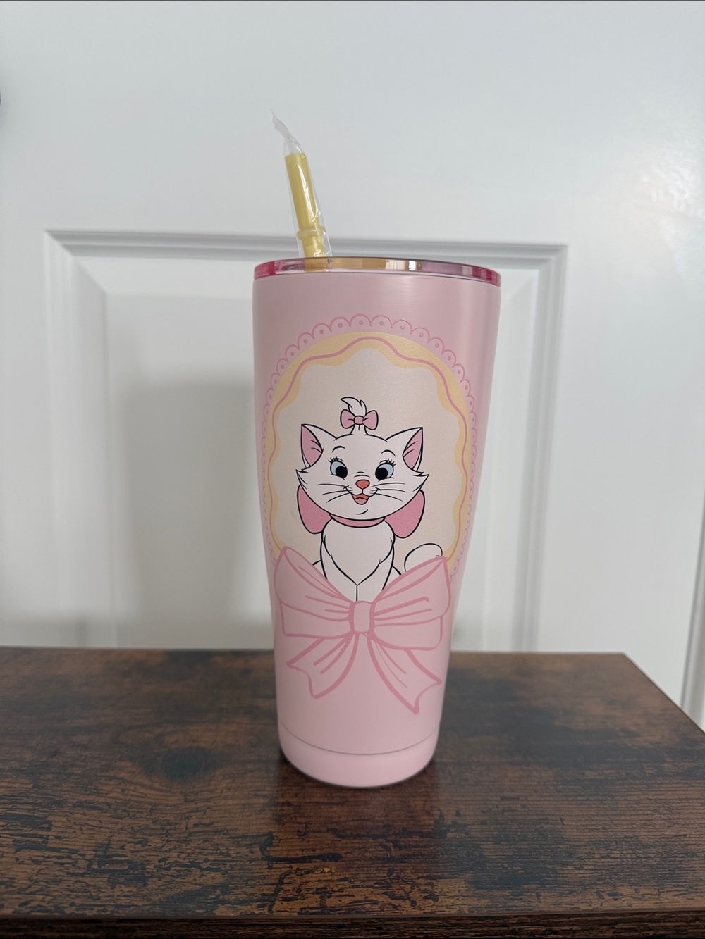 Marie pink drink tumbler